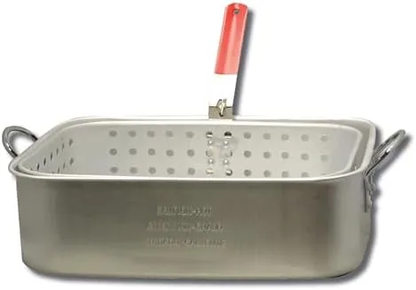king kooker kk6 15 quart aluminum rectangular fry pan and basket